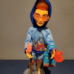 Mattel Doll with Blue Flame Hoodie and Accessories